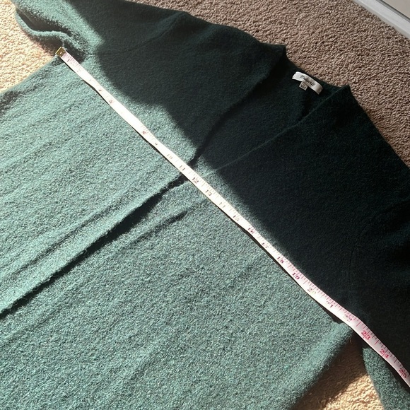 Madewell Cozy Walker Open Duster Cardigan Dark Forest Green Alpaca Merino Blend - Picture 7 of 8